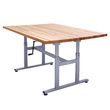 Hausmann Deluxe Crank Butcher Block Work Table