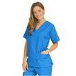 Medline PerforMAX Ladies V-Neck Tunic Scrub Tops - Royal Blue