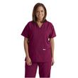 Medline PerforMAX Ladies V-Neck Tunic Scrub Tops - Wine