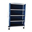 MJM International Four Shelf Jumbo Linen Cart 24 Inch Width