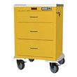 Harloff Three Drawer Mini Line 24 Inch Anesthesia Cart With Basic Electronic Lock