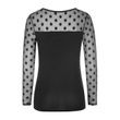 Heart Neckline Long Sleeve Shirt - Back