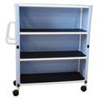 MJM International Echo Three Shelf Jumbo Linen Cart