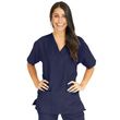 Medline PerforMAX Ladies V-Neck Tunic Scrub Tops - Navy Blue