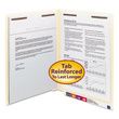 Smead Manila End Tab Fastener Folders with Reinforced Tabs