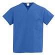 Medline ComfortEase Unisex One-Pocket Reversible Scrub Tops - Royal Blue