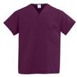 Medline ComfortEase Unisex One-Pocket Reversible Scrub Tops - Wine