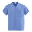 Medline AngelStat Unisex Reversible V-Neck Scrub Tops - Ceil Blue