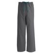 Medline AngelStat Unisex Reversible Drawstring Scrub Pants - Charcoal