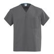 Medline AngelStat Unisex Reversible V-Neck Scrub Tops - Charcoal