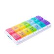 Maxpert AM/PM (7 Day) Weekly Push-Button Pill Organizer, Rainbow