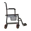 Nova Medical Drop-Arm Transport Chair Commode Side View
