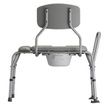 Nova Medical Padded Transfer Bench with Commode Back View