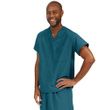 Medline PerforMAX Unisex Reversible V-Neck Scrub Top with 2 Pockets - Navy