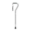 Nova Medical Heavy Duty Aluminum Cane With Black Strap Silver