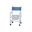 MJM Folding Shower Chair with Slide Out Commode Pail