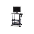 Safco Three-Shelf Height-Adjustable AV Cart