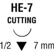 Medtronic Sofsilk Reverse Cutting Suture with Needle HE-7