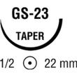 Medtronic Sofsilk Taper Point Suture with Needle GS-23