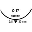 Medtronic Sofsilk Reverse Cutting Suture with Needle C-17