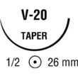 Medtronic Sofsilk Taper Point Suture with Needle V-20