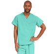 Medline PerforMAX Unisex Reversible V-Neck Scrub Top with 2 Pockets - Jade