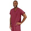 Medline PerforMAX Unisex Reversible V-Neck Scrub Top with 2 Pockets - Wine