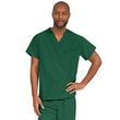 Medline PerforMAX Unisex Reversible V-Neck Scrub Top with 2 Pockets - Evergreen