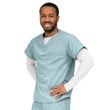 Medline PerforMAX Unisex Reversible V-Neck Scrub Top with 2 Pockets - Misty Green