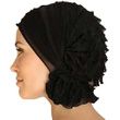 Chemo Beanies Angelle Black Ruffle