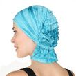 Chemo Beanies Molly Aqua Dye Ruffle