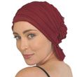 Chemo Beanies Jewel Merlot Wine Ruffle