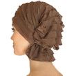 Chemo Beanies Sara Mocha Ruffle