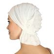 Chemo Beanies Stella White Ruffle