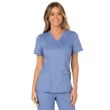 Cherokee Women's Mock Wrap Solid Scrub Top