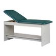 Clinton Panel Leg Series Treatment Table with Full Shelf-Slate Blue