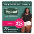 Depend Fit-Flex Maximum Absorbency Incontinence Underwear for Women