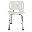 Essential Medical Adjustable White Shower Bench