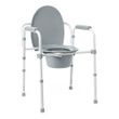 Guardian 3-in-1 Elongated Steel Folding Bedside Commode