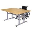 Hausmann H-Brace Height Adjustable Crank Hydraulic Work Table