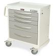 Harloff Aluminum Universal Line Medium 5 Drawer Procedure Cart With Basic Electronic Pushbutton Lock