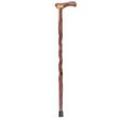 Mabis DMI Briggs Brazos Natural Hardwood Root Walking Cane With Traditional Handle