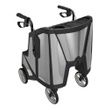 Motivo Tour 4 Wheel Rollator-Pure Silver