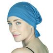 Chemo Beanies Cara Sea Blue soft jersey knit