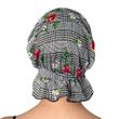 Chemo Beanies Pixie Black Red-Fucshia Gauze Knit