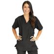 Medline PerforMAX Ladies V-Neck Tunic Scrub Tops - Black