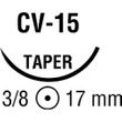 Medtronic Surgipro II Taper Point Monofilament Polypropylene Suture with CV-15 Needle 
