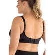 Amoena Power Wire Free Black Medium Support Bra - Black / Grey Back