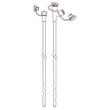 Vesco Medical 55 Inches Weighted Dual Port PU Nasogastric Feeding Tube with Stylet