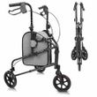 Vive Mobility 3 Wheel Rollator - Black